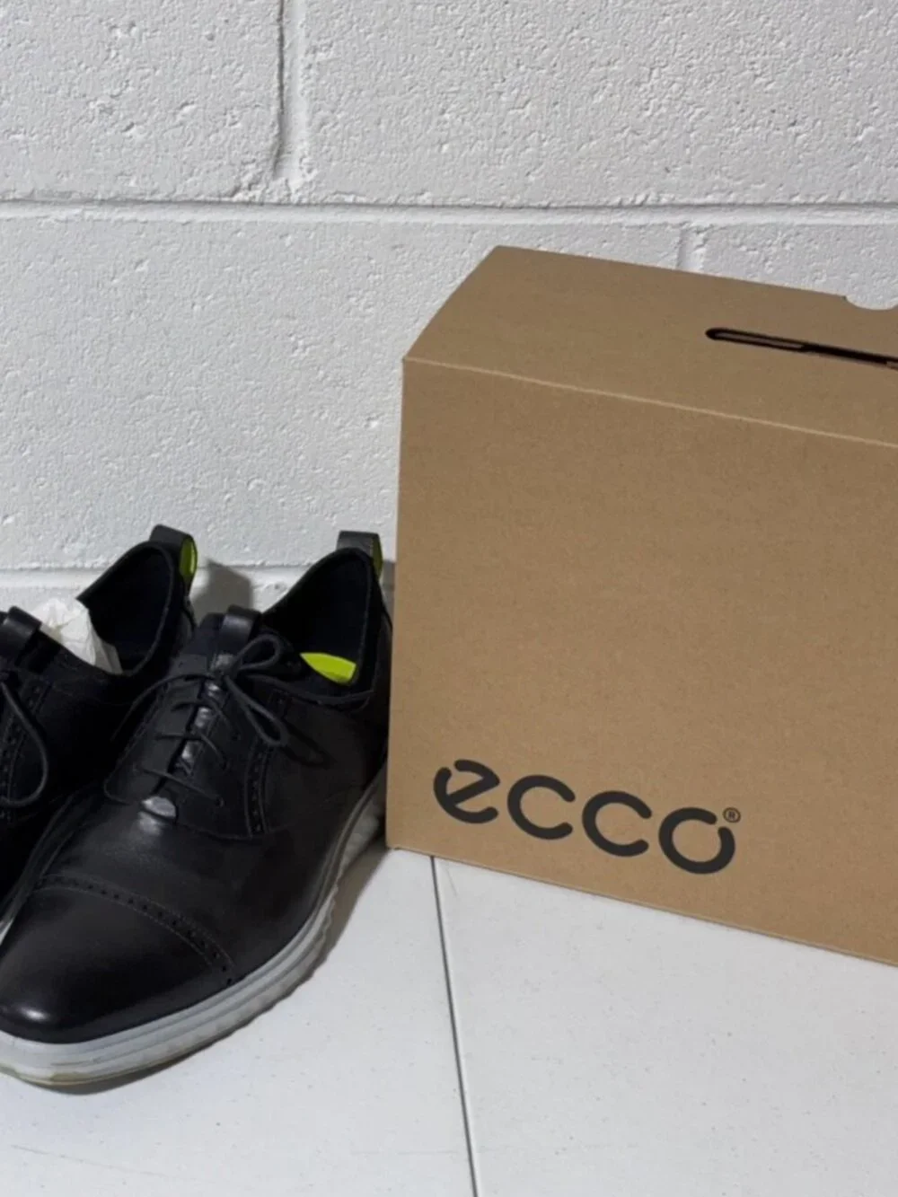 Ecco Mens Shoes St.1 Hybrid Lite Sneaker Sz 13 US Worn Twice with Box Black Gray